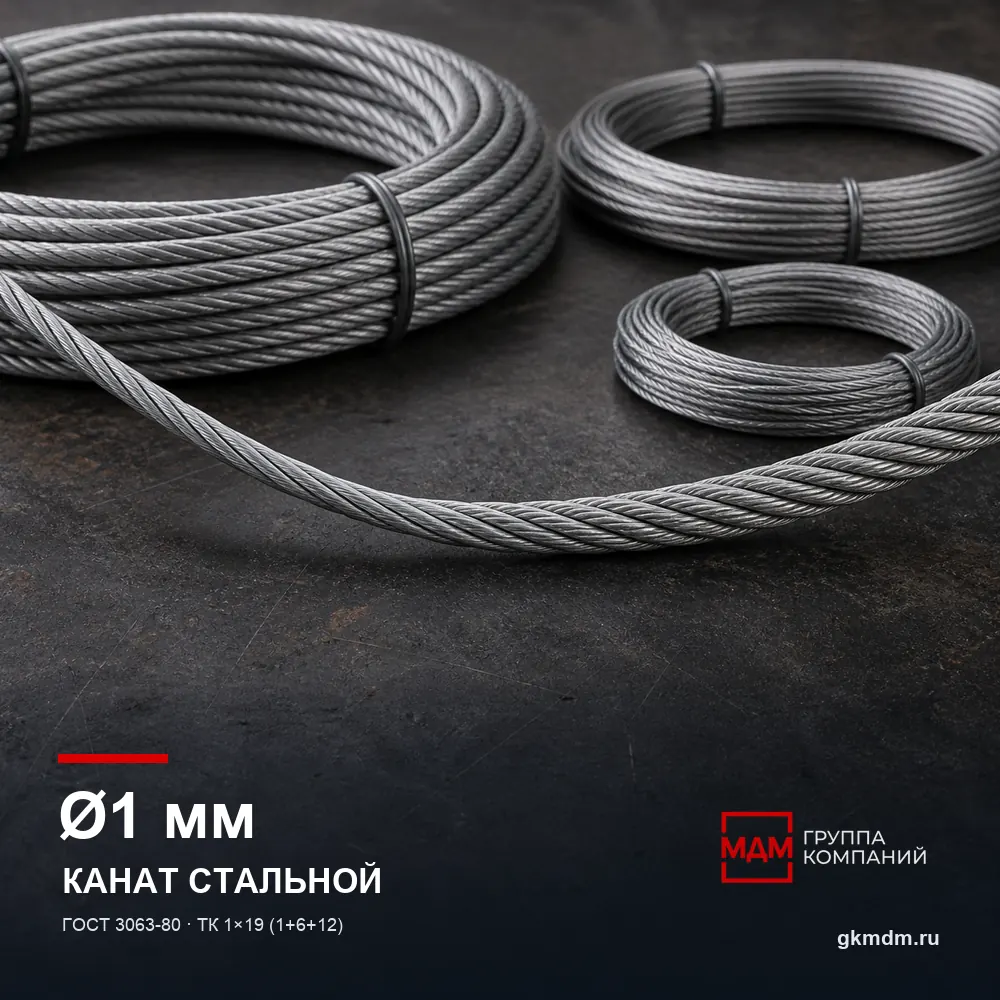 Канат стальной 1 мм ГОСТ 3063-80 — характеристики и внешний вид