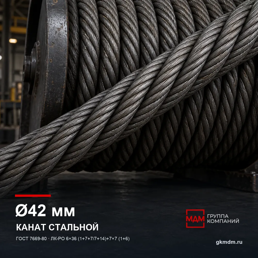 Канат стальной 42 мм ГОСТ 7669-80 — характеристики и внешний вид